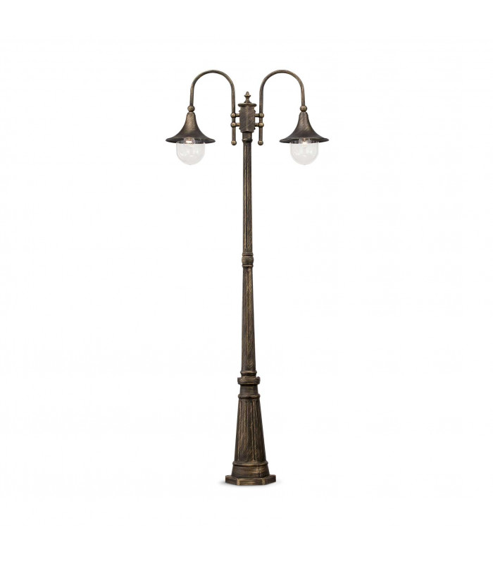 Cima  2 Light Outdoor Post Lantern Brass IP43 E27-1