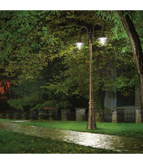 Cima  2 Light Outdoor Post Lantern Brass IP43 E27-2