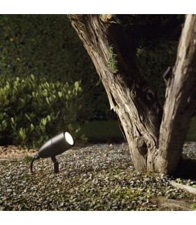 Inside 1 Light Outdoor Spike Spotlight Black IP54 G9-2