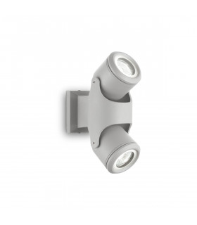 Xeno  2 Light Outdoor Wall Light Grey IP44 GU10