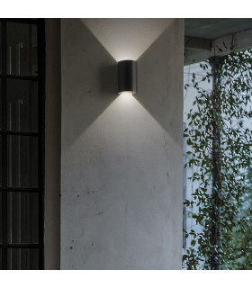 Apollo  LED 2 Light Outdoor Wall Light Black IP44-2