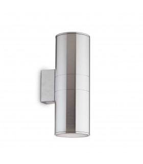 Gun  2 Light Outdoor Large Up Down Wall Light Aluminium Putty IP54 E27-1
