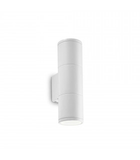 Gun  2 Light Outdoor Small Up Down Wall Light White Oyster IP44 GU10