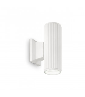 Base  2 Light Outdoor Up Down Wall Light White Black IP44 E27