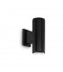 Base  2 Light Outdoor Up Down Wall Light Black White IP44 E27-1