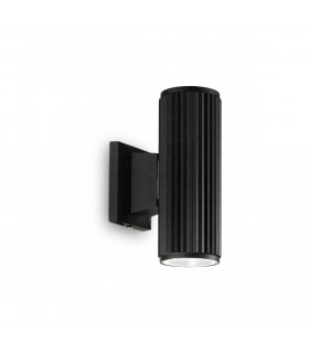 Base  2 Light Outdoor Up Down Wall Light Black White IP44 E27-1