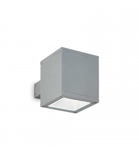 Snif Square 1 Light Outdoor Up Down Wall Light Grey Putty IP44 G9