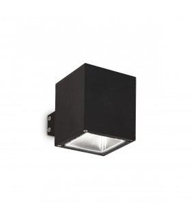 Snif Square 1 Light Outdoor Up Down Wall Light Black Putty IP44 G9