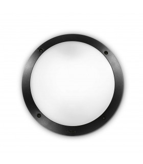 Lucia 1 Light Diffuser Outdoor Flush Ceiling / Wall Light Black IP66 E27-1