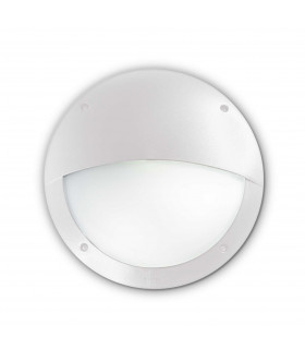 Lucia 1 Light Half Diffuser Outdoor Flush Wall Light White IP66 E27-1