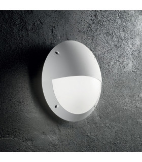 Lucia 1 Light Half Diffuser Outdoor Flush Wall Light White IP66 E27-2