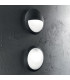 Lucia 1 Light Half Diffuser Outdoor Flush Wall Light Black IP66 E27-2