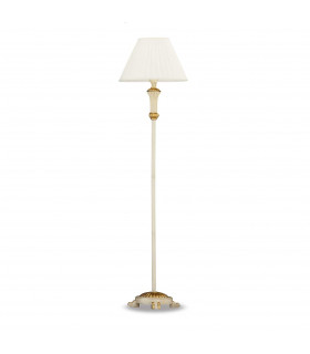 Firenze 1 Light Floor Lamp Gold Ivory E27