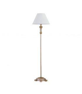 Dora 1 Light Floor Lamp Antique Brass E27