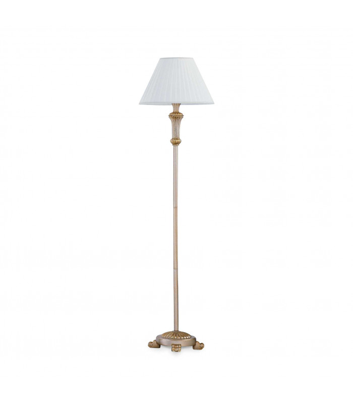 Dora 1 Light Floor Lamp Antique Brass E27