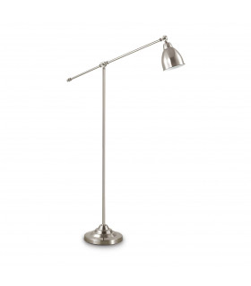 Newton 1 Light Adjustable Floor Lamp Nickel E27