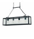 Igor  4 Light Ceiling Lantern Pendant Bar Black Clear Glass Plates E27-1