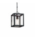 Igor 1 Light Ceiling Lantern Pendant Bar Black Clear Glass Plates E27