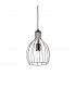 Ampolla 1 Light Ceiling Pendant Matt Black Cage Style E27-1