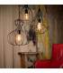Ampolla 1 Light Ceiling Pendant Matt Black Cage Style E27-2