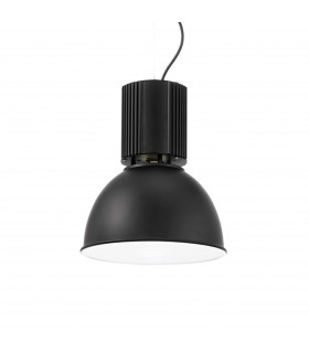 Hangar 1 Light Adjustable Dome Ceiling Pendant Black E27