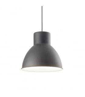 Metro 1 Light Dome Ceiling Pendant Black E27