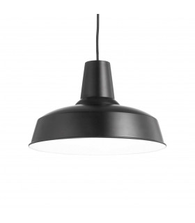 Moby 1 Light Dome Ceiling Pendant Black E27-1