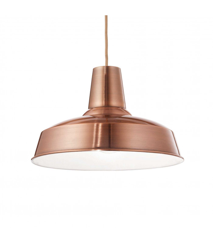 Moby 1 Light Dome Ceiling Pendant Copper E27-1