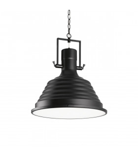Fisherman 1 Light Dome Ceiling Pendant Black E27