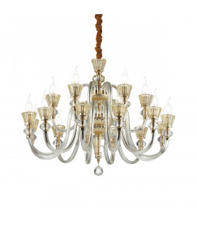 Strauss  18 Light Chandelier Rose Gold Finish E14-1