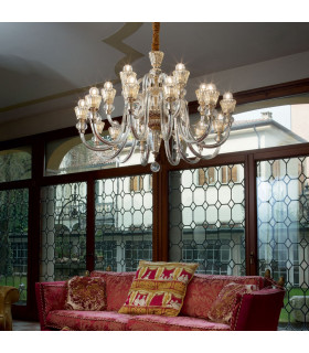 Strauss  18 Light Chandelier Rose Gold Finish E14-2