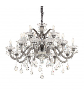 Colossal  15 Light Chandelier Smokey Finish E14