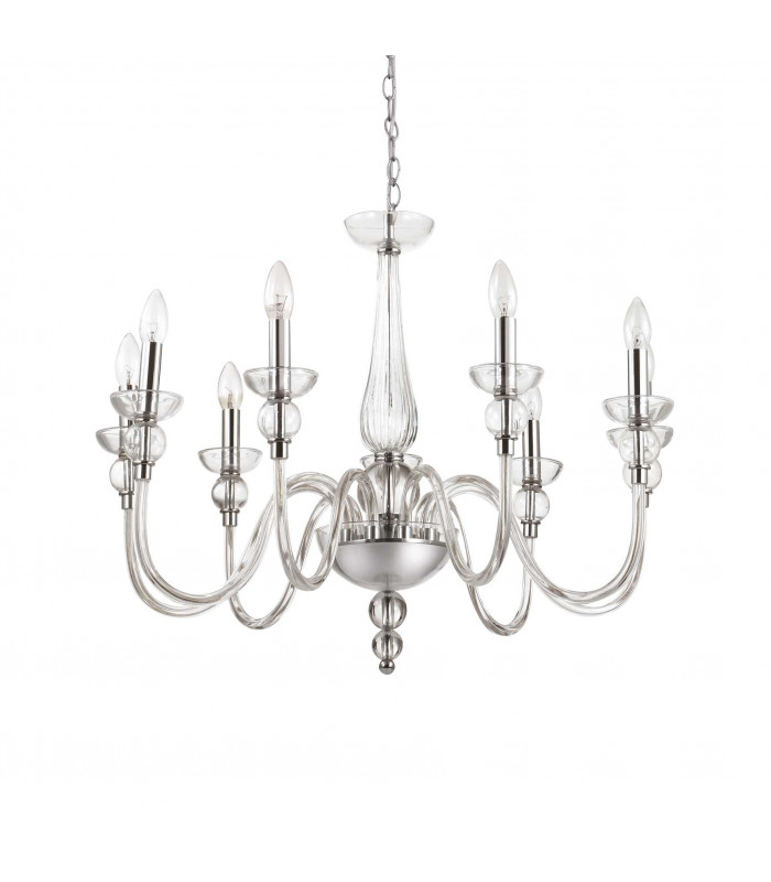 Doge  9 Light Chandelier Clear Glass E14-1