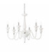 Doge  6 Light Chandelier White Finish E14