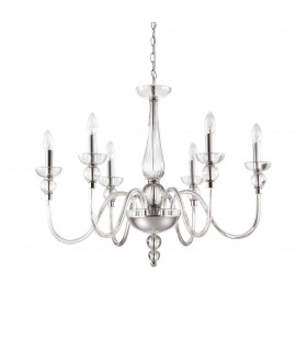 Doge  6 Light Chandelier Clear Glass E14