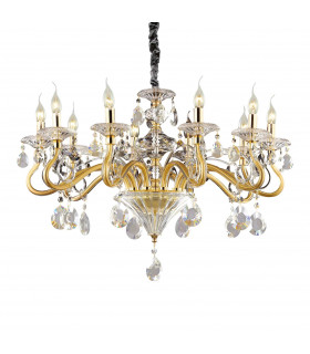 Negresco  10 Light Chandelier Gold Finish E14-1