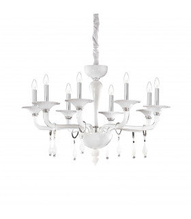 Miramare  8 Light Chandelier White Finish E14-1