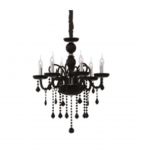 Giudecca  6 Light Chandelier Black Finish E14