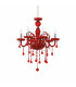 Giudecca  6 Light Chandelier Red Finish E14