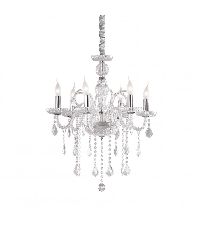 Giudecca  6 Light Chandelier Clear Glass E14