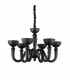 Bon Bon  6 Light Multi Arm Chandelier Black Finish E14