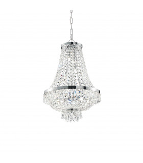 Caesar  6 Light Crystal Chandelier Chrome Finish G9