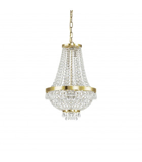 Caesar  6 Light Crystal Chandelier Gold Finish G9