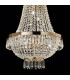 Caesar  6 Light Crystal Chandelier Gold Finish, G9