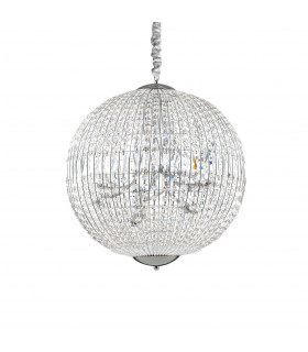 Luxor  12 Light Large Ceiling Pendant Chrome with Crystals G9-1