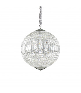 Luxor  8 Light Medium Ceiling Pendant Chrome with Crystals G9-1