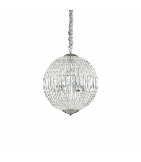Luxor  6 Light Small Ceiling Pendant Chrome with Crystals G9-1
