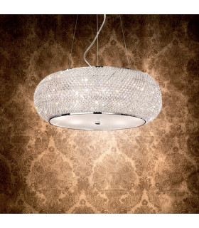 Pasha'  6 Light Ceiling Pendant Chrome with Crystals, E14