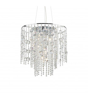 Evasione  10 Light Ceiling Pendant Chrome with Crystals G9-1