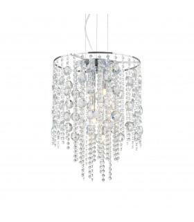 Evasione  8 Light Ceiling Pendant Chrome with Crystals G9-1